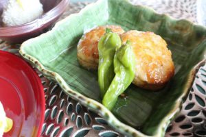レンコン入り鶏つくねの照り焼き