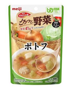 商品例：「ごろっと野菜 ポトフ」（明治）