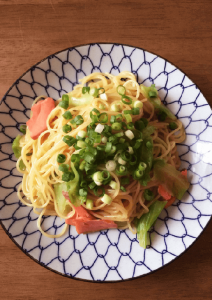 キャベツと紅鮭の和風ワンポットパスタ